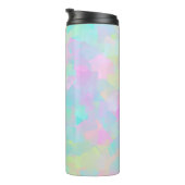 Abstract retro pattern of geometric shapes in pink thermosbeker (Geroteerd rechts)
