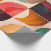 Abstract Retro Popular Squares Collectie Cadeaupapier (Hoek)