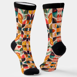 Abstract Retro Popular Squares Collectie Sokken