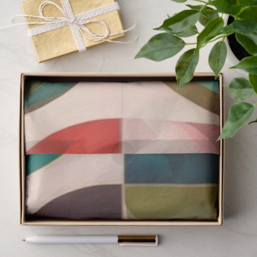 Abstract Retro Popular Squares Collectie Tissuepapier (Geschenk)