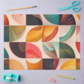 Abstract Retro Popular Squares Collectie Tissuepapier (Craft)