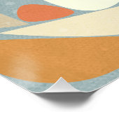 Abstract Retro Sinaasappel Perfect Poster (Hoek)