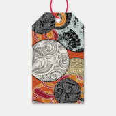 Abstract Retro Spiraalpatroon in rood Cadeaulabel (Voorkant)
