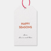 Abstract Retro Spiraalpatroon in rood Cadeaulabel (Achterkant)