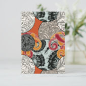 Abstract Retro Spiraalpatroon Kaart (Staand voorkant)