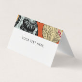 Abstract Retro Spiraalpatroon Visitekaartje (Achterkant)