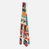 Abstract Retro Style geometrisch patroon - Blauwgr Stropdas (Achterkant)