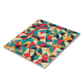 Abstract Retro Style geometrisch patroon - Blauwgr Tegeltje (Zijkant)