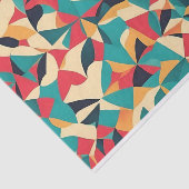 Abstract Retro Style geometrisch patroon - Blauwgr Tissuepapier (Detail)