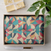 Abstract Retro Style geometrisch patroon - Blauwgr Tissuepapier (Geschenk)