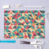 Abstract Retro Style geometrisch patroon - Blauwgr Tissuepapier (Craft)