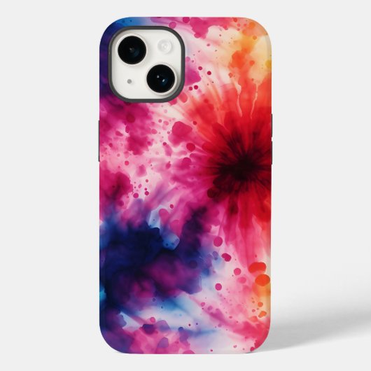 Abstract Retro Tie Dye Pattern iPhone / iPad hoesj Case-Mate iPhone Case (Achterkant)
