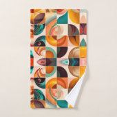 Abstract Retro Trendy Squares Collectie Bad Handdoek (Handdoek)