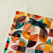 Abstract Retro Trendy Squares Collectie Strandlaken (In situ)