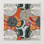 Abstract Retro Wervelend Patroon Japanse Sfeer Kaart (Voorkant)