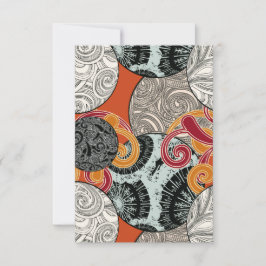 Abstract Retro Wervelend Patroon met Japanse uitst Kaart