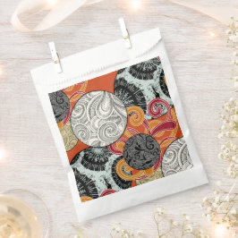 Abstract Retro Wervelpatroon met Japanse Vibe Bedankzakje