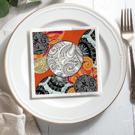 Abstract Retro Wervelpatroon Servet