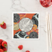 Abstract Retro Wervelpatroon Servet (Insitu)
