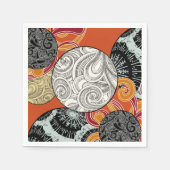 Abstract Retro Wervelpatroon Servet (Voorkant)