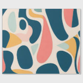Abstract Retrofpatroon Cadeaupapier (Vlak)