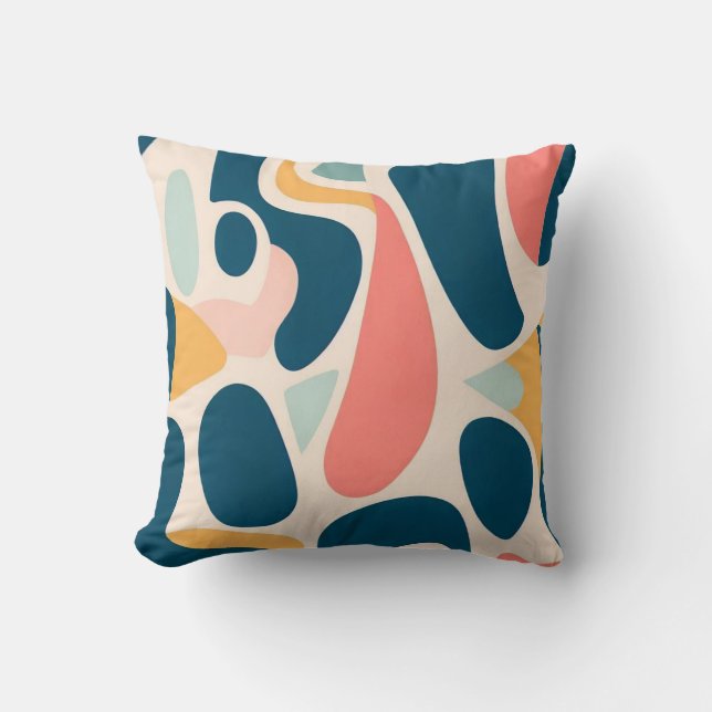 Abstract Retrofpatroon Kussen (Voorkant)