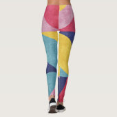 Abstract Retrofpatroon Leggings (Achterkant)