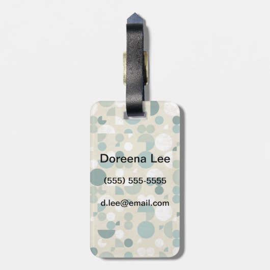 Abstract retropatroon bagagelabel (Achterkant verticaal)