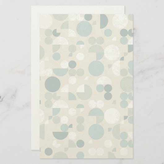 Abstract retropatroon briefpapier (Voorkant / Achterkant)