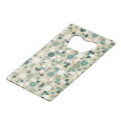 Abstract retropatroon creditkaart flessenopener (Voorkant Gekanteld)