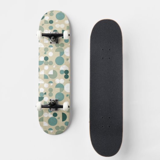 Abstract retropatroon persoonlijk skateboard (Voorkant)