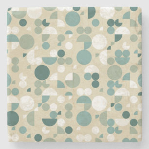 Abstract retropatroon stenen onderzetter