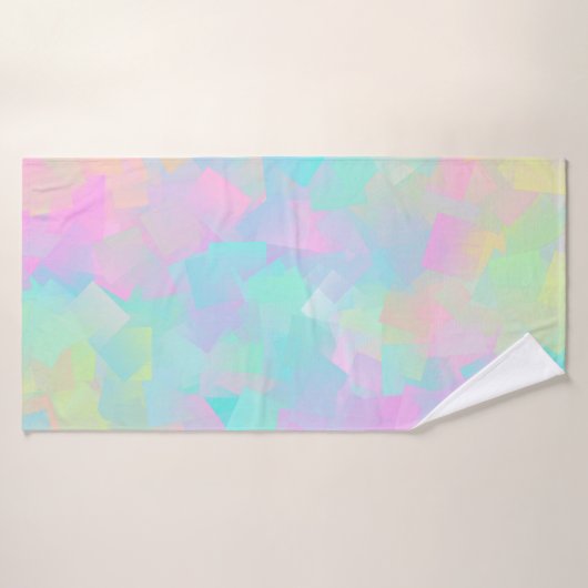 Abstract retropatroon van geometrische vormen in r badhanddoek (Badhanddoek)