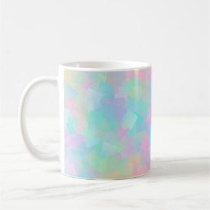 Abstract retropatroon van geometrische vormen in r koffiemok