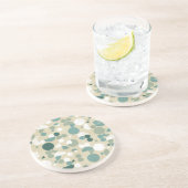 Abstract retropatroon zandsteen onderzetter (Zijkant)