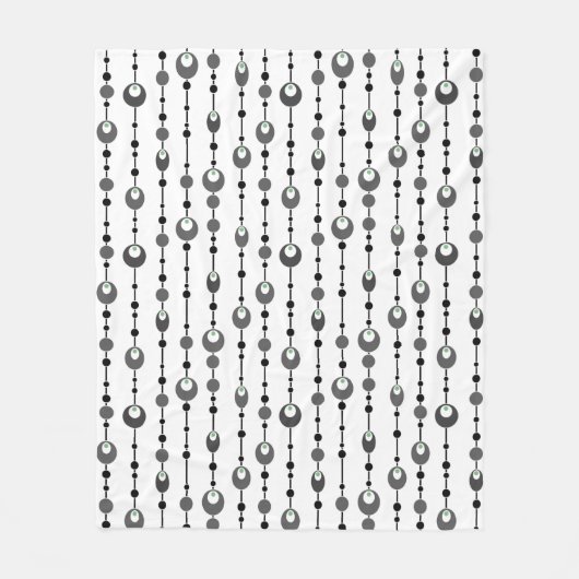 Abstract retrospectief ontwerp, sierdeco fleece deken (Voorkant)