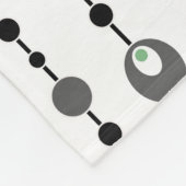 Abstract retrospectief ontwerp, sierdeco fleece deken (Hoek)