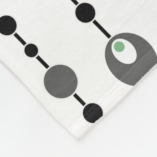 Abstract retrospectief ontwerp, sierdeco fleece deken (Hoek)