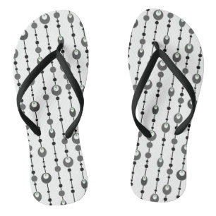 Abstract retrospectief ontwerp, sierdeco teenslippers
