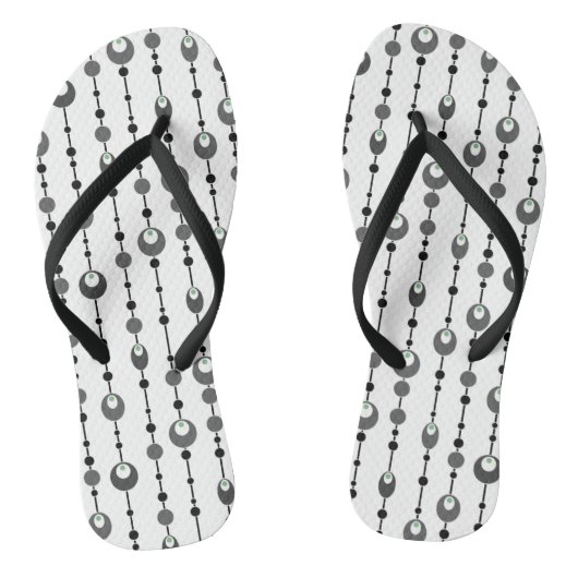 Abstract retrospectief ontwerp, sierdeco teenslippers (Voetbed)
