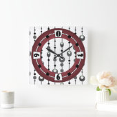 Abstract retrospectief ontwerp, sierdeco vierkante klok (Huis)