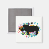 Abstract Rhino Magnet (Voorkant / Achterkant)