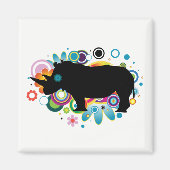 Abstract Rhino Magnet (Voorkant)
