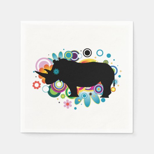 Abstract Rhino-papier Napkins Servetten (Voorkant)