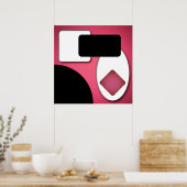 Abstract Rijk Modern Roze Vormen AP0006 Poster (Keuken)