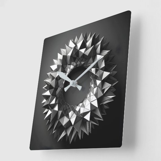 abstract ring with irregular pyramides vierkante klok (Hoek)