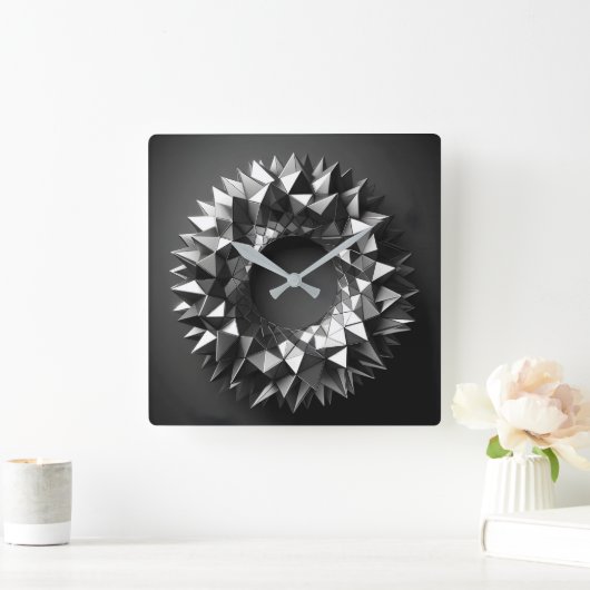 abstract ring with irregular pyramides vierkante klok (Huis)