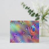abstract ringpatroon briefkaart (Staand voorkant)
