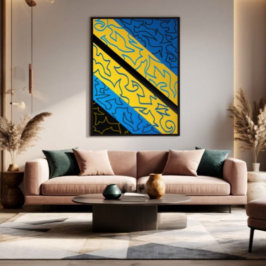 Abstract ritme levendig poster