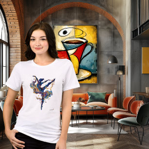 Abstract Ritmische Gymnast Vloeiende Inkt Waterv Tri-Blend Shirt